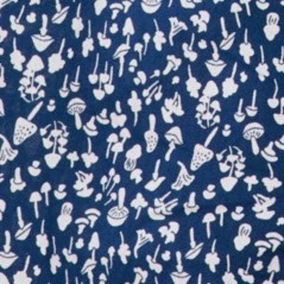 LACAUSA x Anthropologie Playa Boho Flowy Mini Dress in Blue Magic Mushroom - Picture 8 of 10